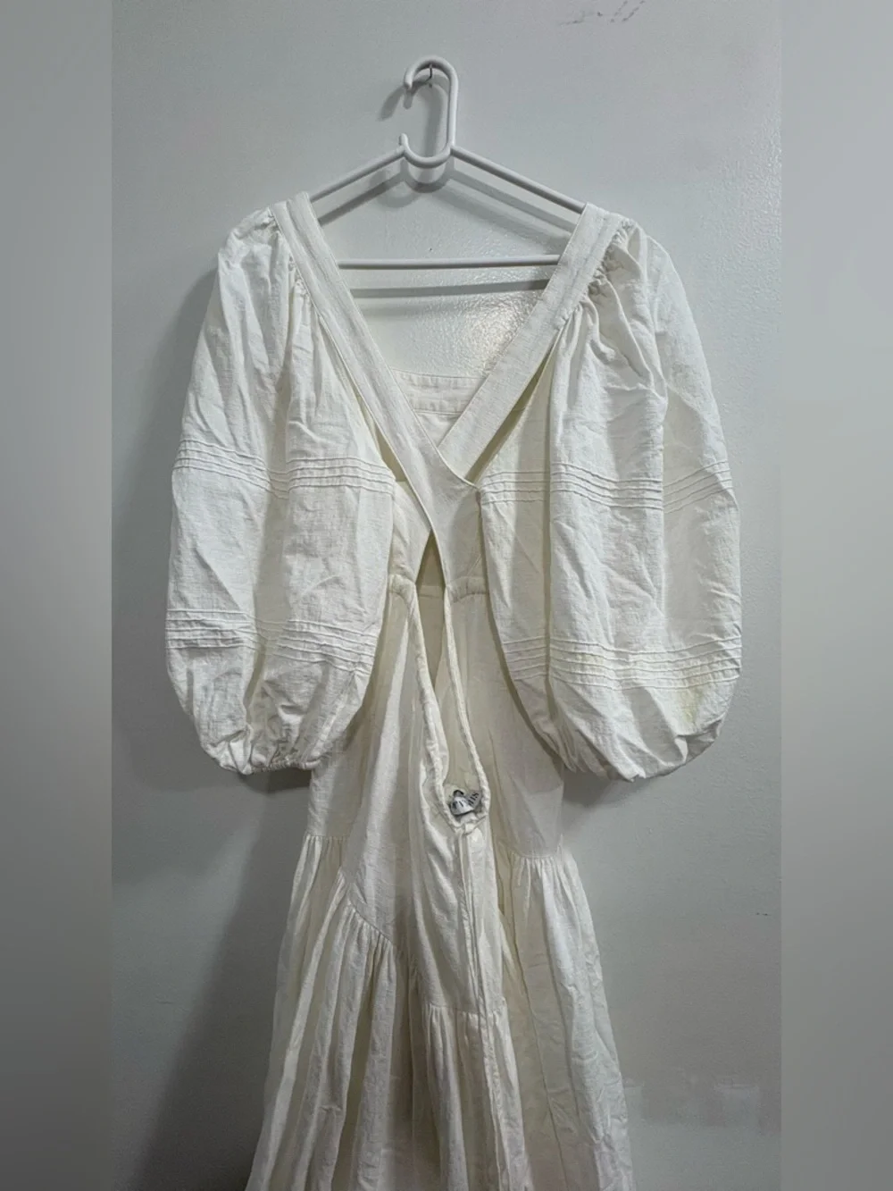 Shona Joy Cream Puff-Sleeve Tiered Maxi Dress - Picture 7 of 12